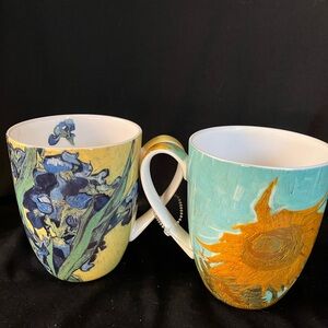 McIntosh Van Gogh Floral Art Fine Bone China Mugs Set